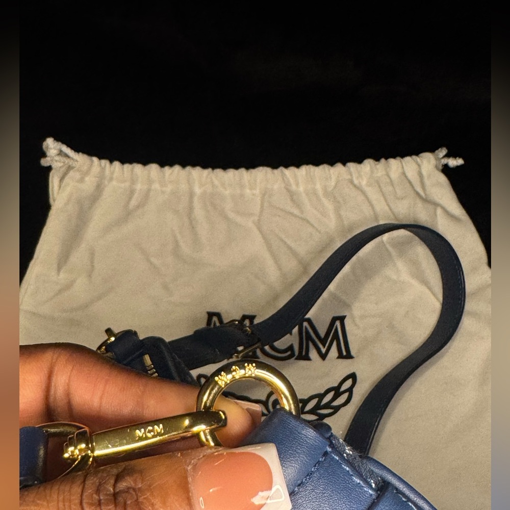 MCM Denim Blue Shoulder Bag - Picture 9 of 11